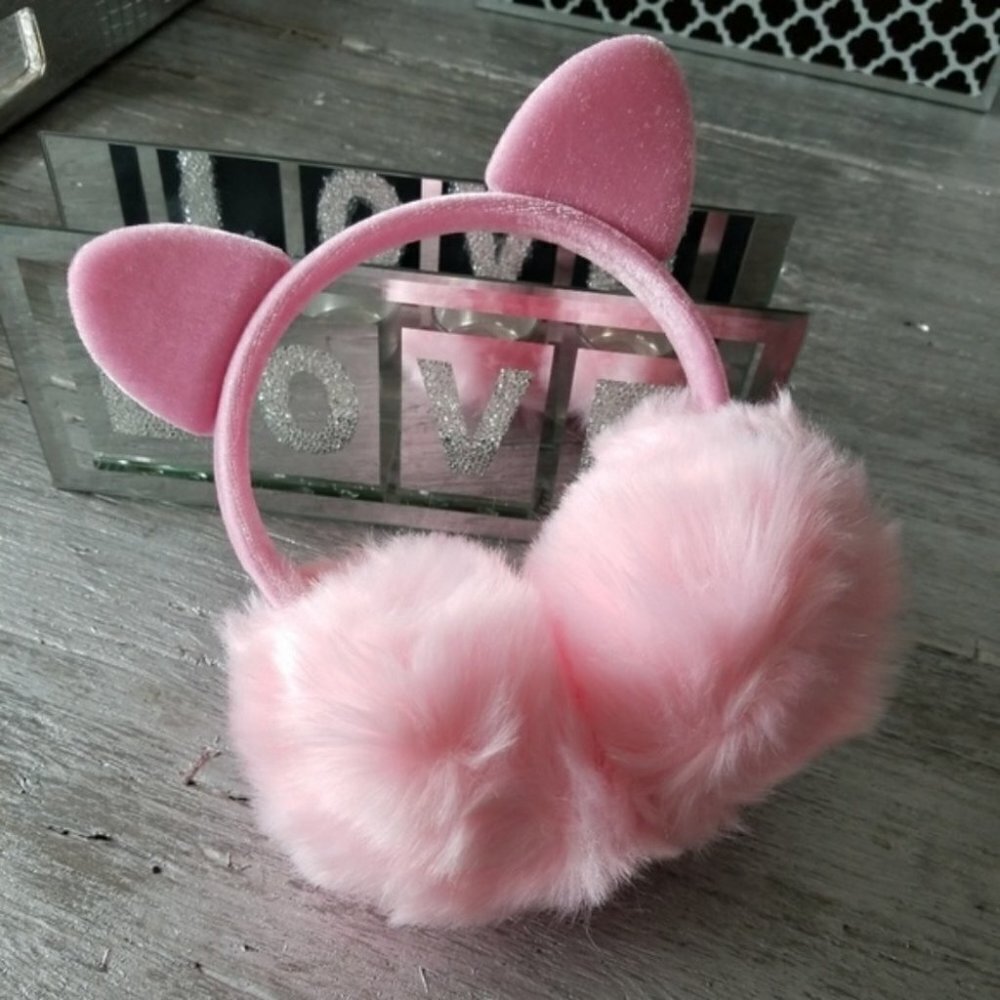 Pink Kitten earmuffs